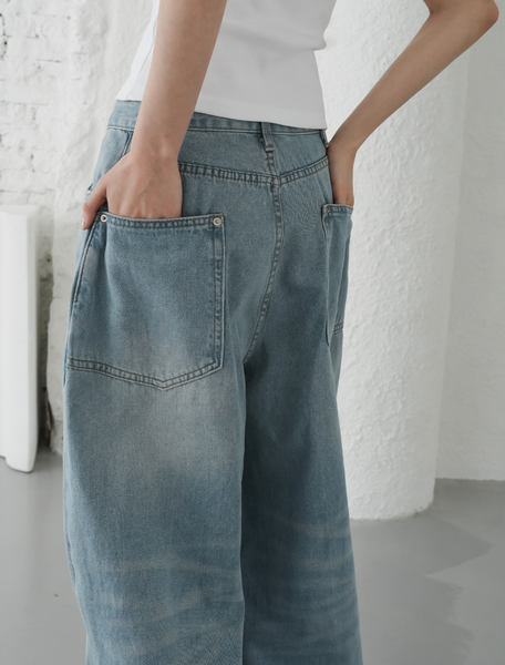 [BINARY01] Anton Balloon Wide Denim Pants