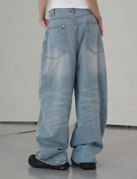 [BINARY01] Anton Balloon Wide Denim Pants