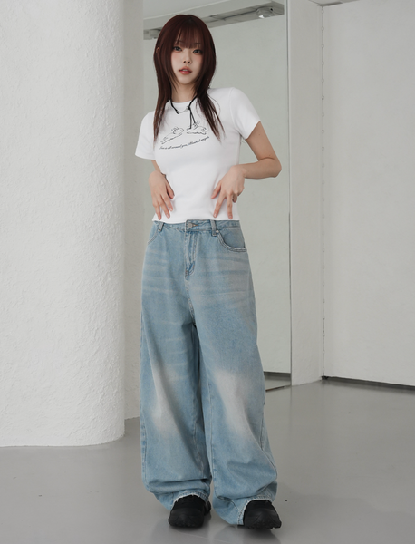 [BINARY01] Anton Balloon Wide Denim Pants