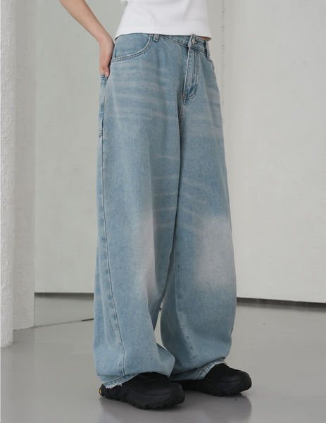 [BINARY01] Anton Balloon Wide Denim Pants