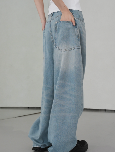 [BINARY01] Anton Balloon Wide Denim Pants