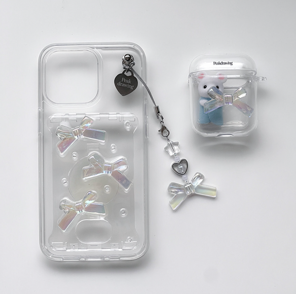 [Peakdrawing] Bubble Ribbon Card Slot Jelly Hard Case Set