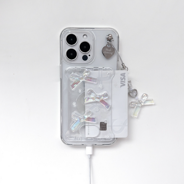 [Peakdrawing] Bubble Ribbon Card Slot Jelly Hard Case Set