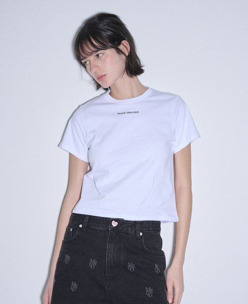 [MARDI MERCREDI] SLIM TSHIRT LOGO ESSENTIAL (WHITE BLACK)