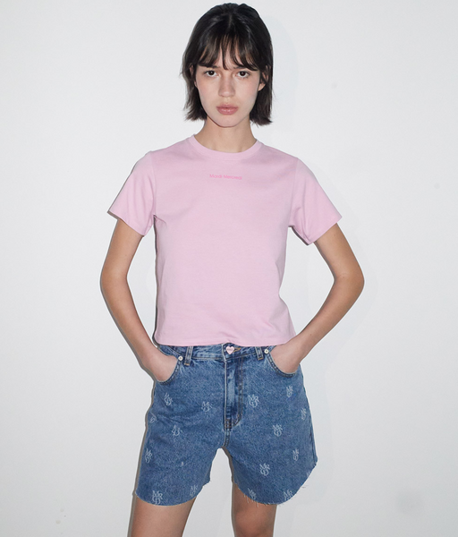 [MARDI MERCREDI] SLIM TSHIRT LOGO ESSENTIAL (PINK VIVIDPINK)