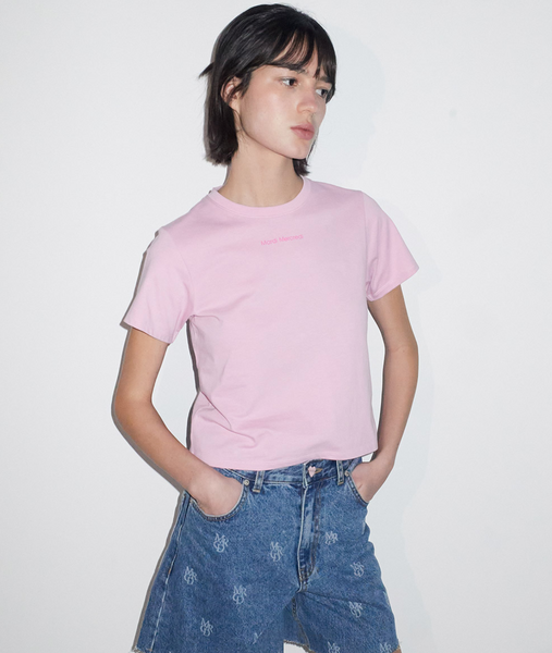 [MARDI MERCREDI] SLIM TSHIRT LOGO ESSENTIAL (PINK VIVIDPINK)