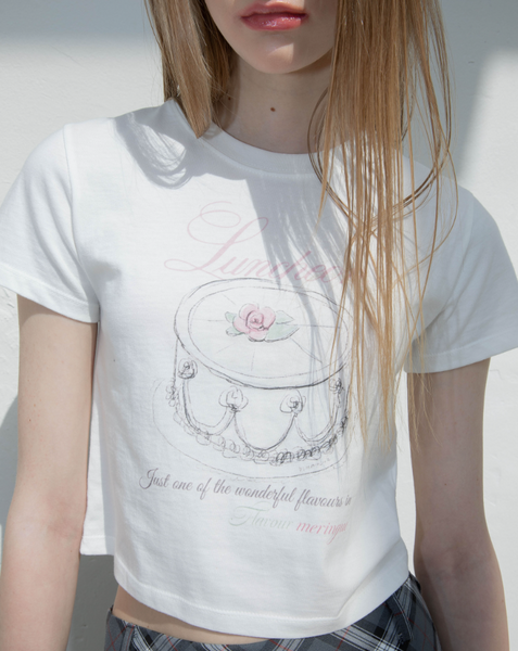 [Dimanche] VINTAGE CAKE CROP T-SHIRT