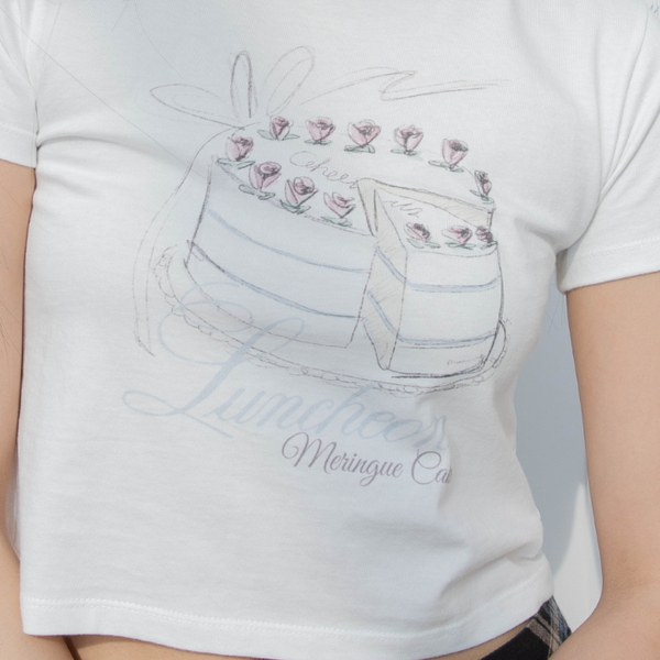 [Dimanche] ROSE CAKE CROP T-SHIRT