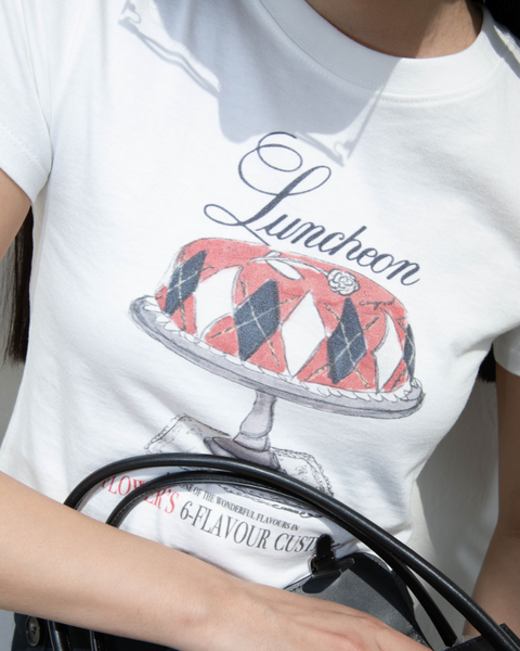 [Dimanche] ARGYLE CAKE CROP T-SHIRT