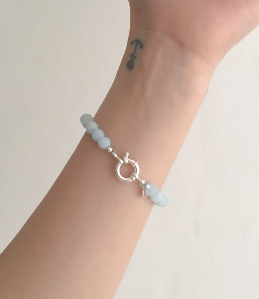 [moat] Aqua Rose Bracelet (silver925)