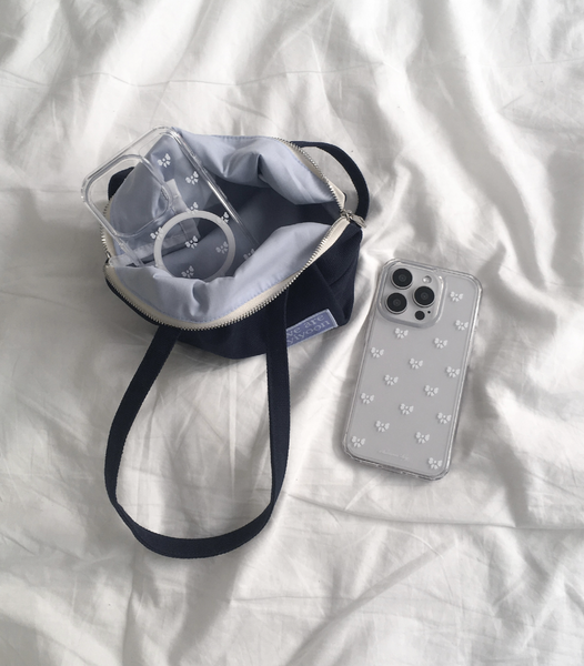 [whatiwon] Clear Ribbon Phone Case (Jelly Hard / MagSafe)