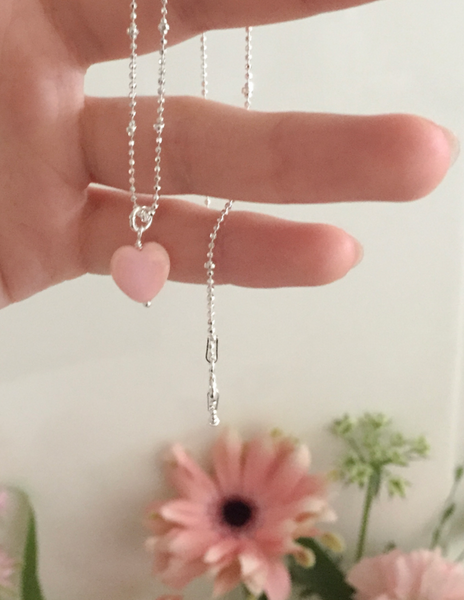 [moat] Pink Shell Necklace (Silver925)