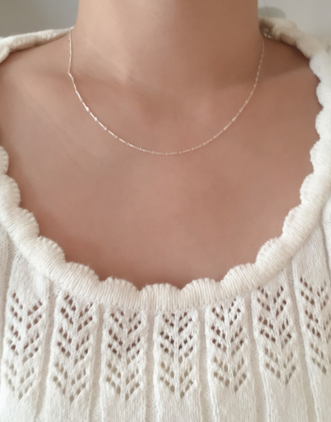 [moat] Rope Link Necklace (Silver925)