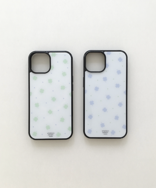 [whatiwon] Clover Dot Glass Epoxy Phone Case