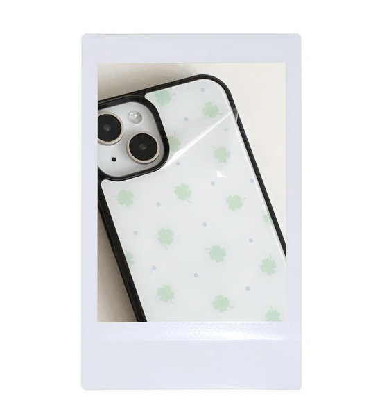 [whatiwon] Clover Dot Glass Epoxy Phone Case