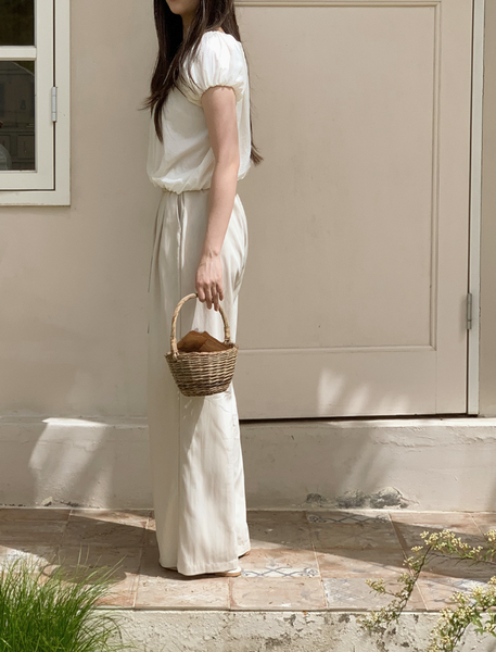 [SLOWAND] ONLY SLOW. Here Summer Pintuck Wide Pants