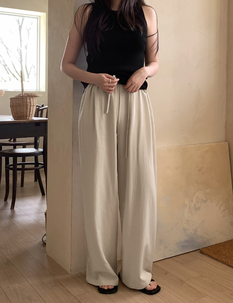 [SLOWAND] ONLY SLOW. Here Summer Pintuck Wide Pants