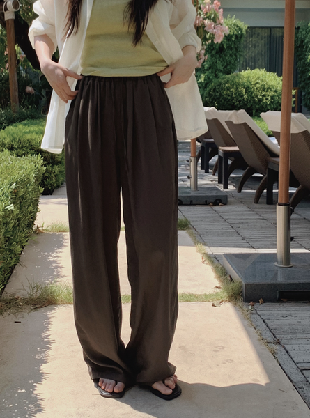 [SLOWAND] ONLY SLOW. Here Summer Pintuck Wide Pants