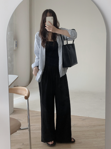 [SLOWAND] ONLY SLOW. Here Summer Pintuck Wide Pants