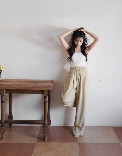 [SLOWAND] ONLY SLOW. Here Summer Pintuck Wide Pants