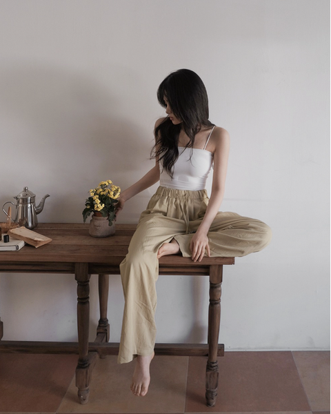 [SLOWAND] ONLY SLOW. Here Summer Pintuck Wide Pants