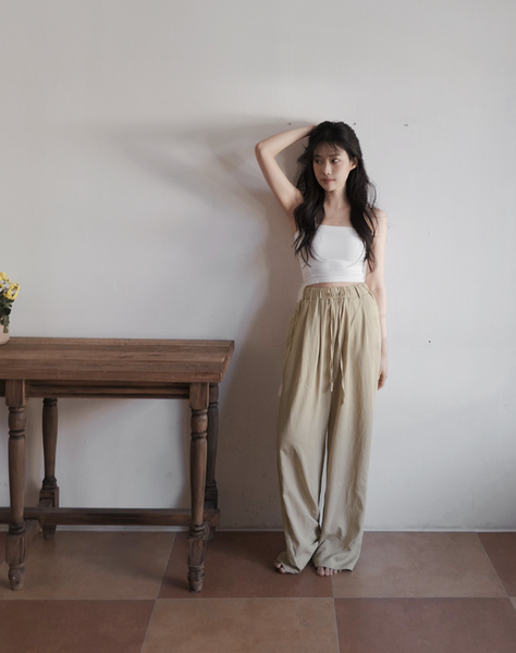 [SLOWAND] ONLY SLOW. Here Summer Pintuck Wide Pants