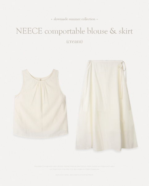 [SLOWAND] #SLOWMADE Neece Comportable Blouse / Skirt / Set Up