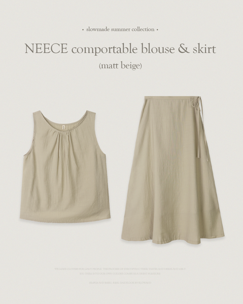 [SLOWAND] #SLOWMADE Neece Comportable Blouse / Skirt / Set Up