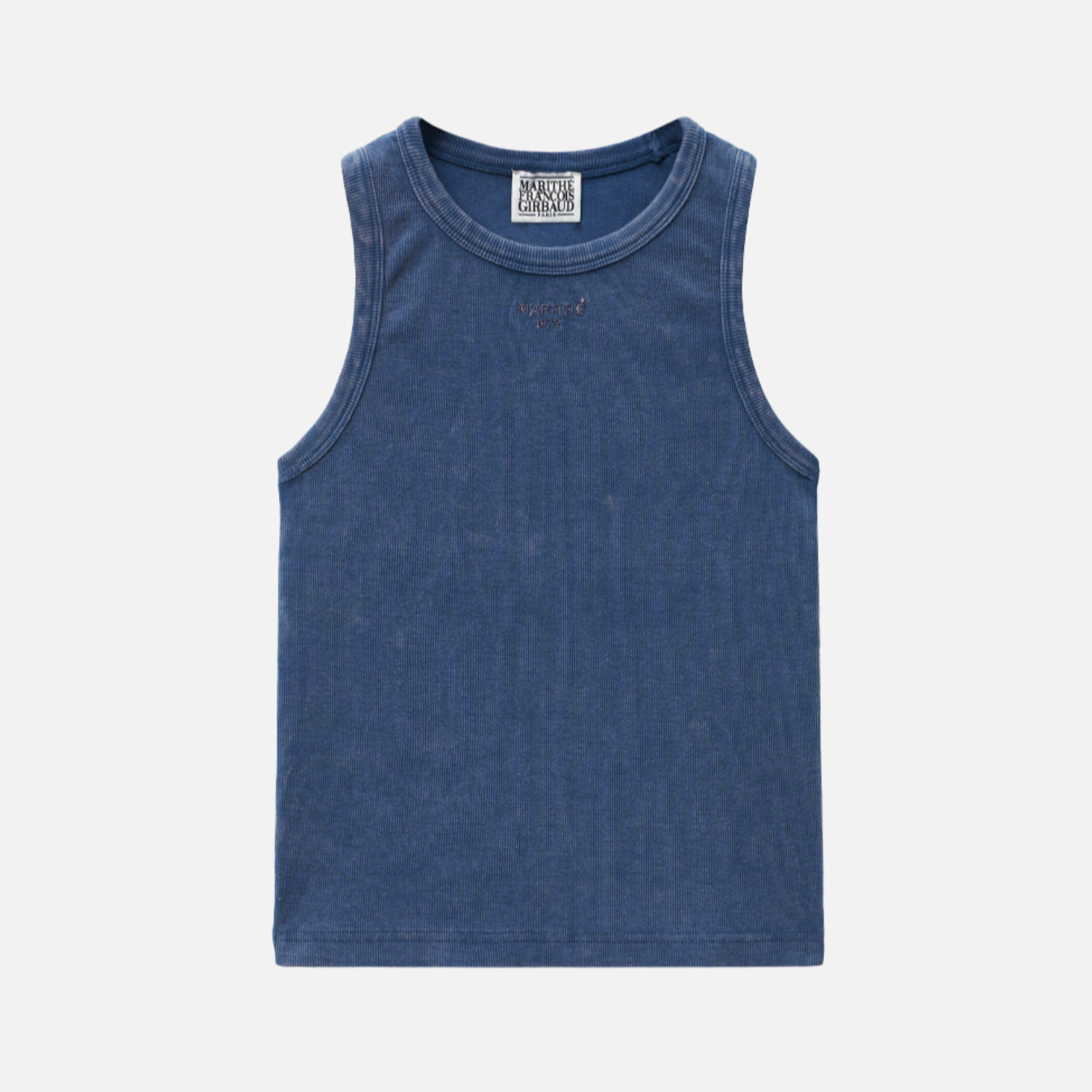 [MARITHÉ FRANÇOIS GIRBAUD] W VINTAGE DYEING CROP SLEEVELESS ash blue