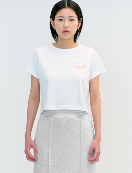 [MARITHÉ FRANÇOIS GIRBAUD] W AEROCOOL MELLOW CROP TEE white