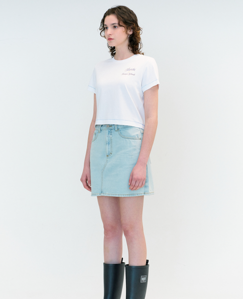 [MARITHÉ FRANÇOIS GIRBAUD] W ROLLING LOGO CROP TEE white