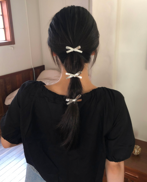 [DUNGEUREON] Silver Ballet Ribbon Hairpin (3ea Set)