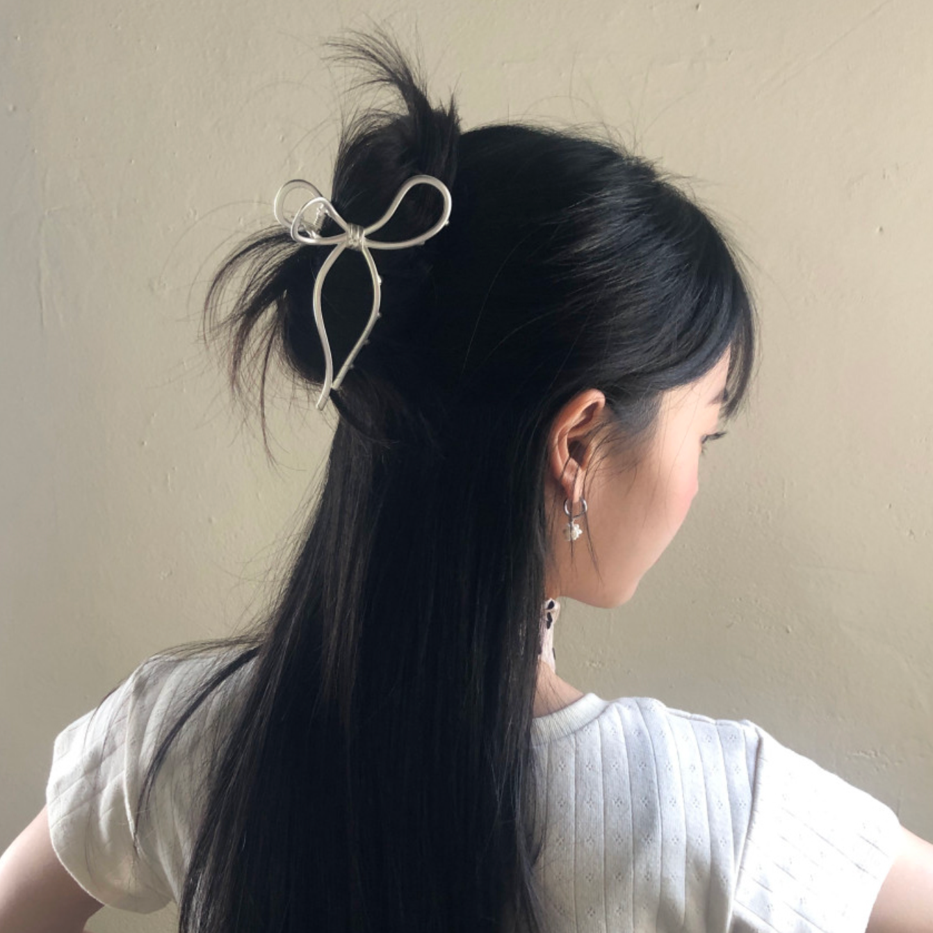 [DUNGEUREON] Silver Lara Ribbon Hair Tongs