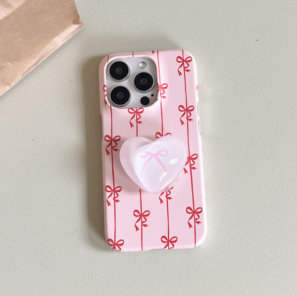 [Mademoment] Line Ribbon Pattern Design Phone Case