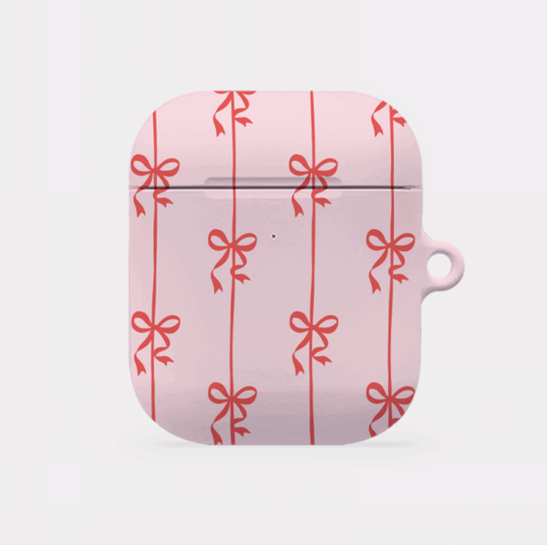 [Mademoment] Line Ribbon Pattern AirPods Case