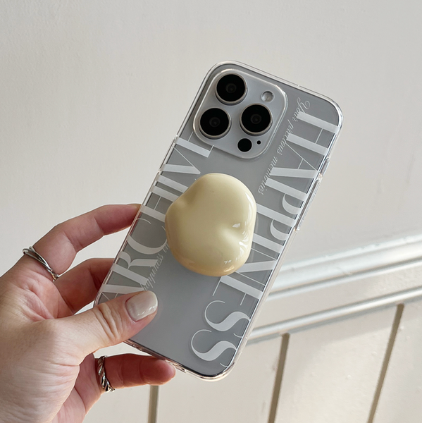 [Mademoment] Happiness Archive Pattern Clear Phone Case (3 Types)
