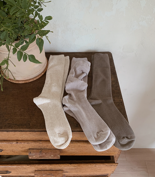 [SLOWAND] # SLOWMADE Daily Long Socks