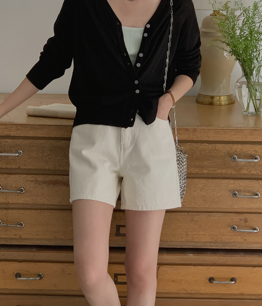 [FROM HEAD TO TOE] *Love From* Fall Herringbone Cotton Shorts