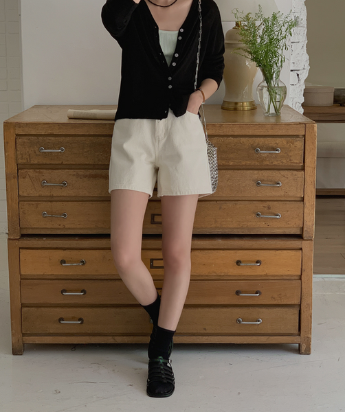 [FROM HEAD TO TOE] *Love From* Fall Herringbone Cotton Shorts