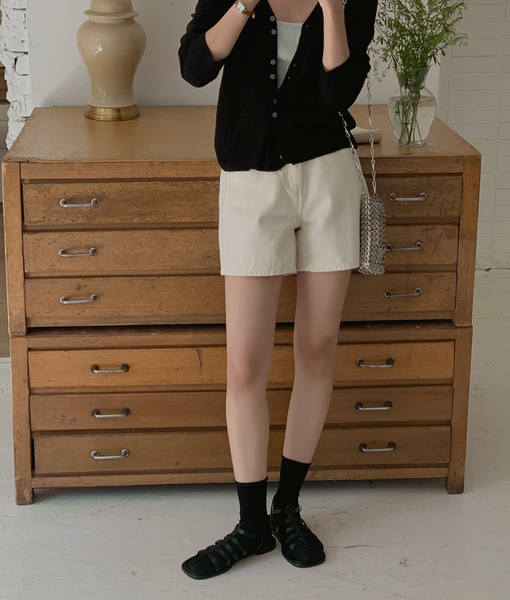 [FROM HEAD TO TOE] *Love From* Fall Herringbone Cotton Shorts