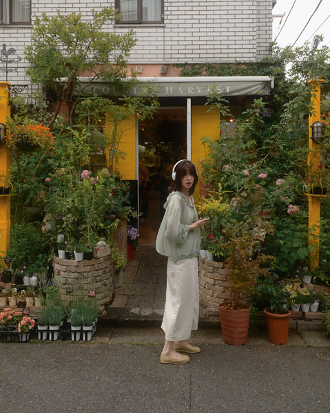 [SLOWAND] # SLOWMADE Summer Vintage Denim Long Skirt