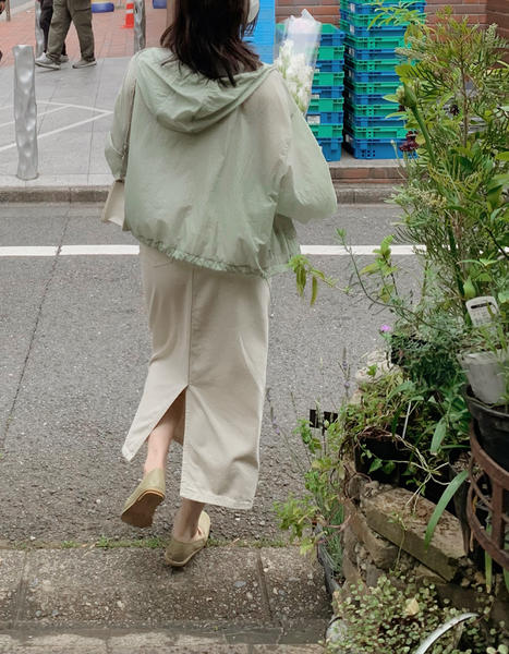 [SLOWAND] # SLOWMADE Summer Vintage Denim Long Skirt