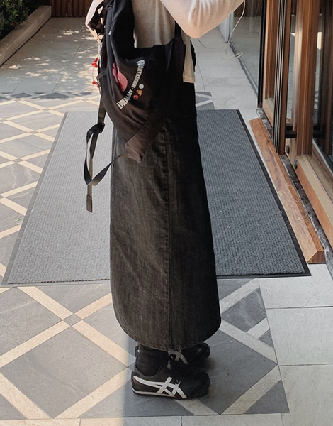 [SLOWAND] # SLOWMADE Summer Vintage Denim Long Skirt