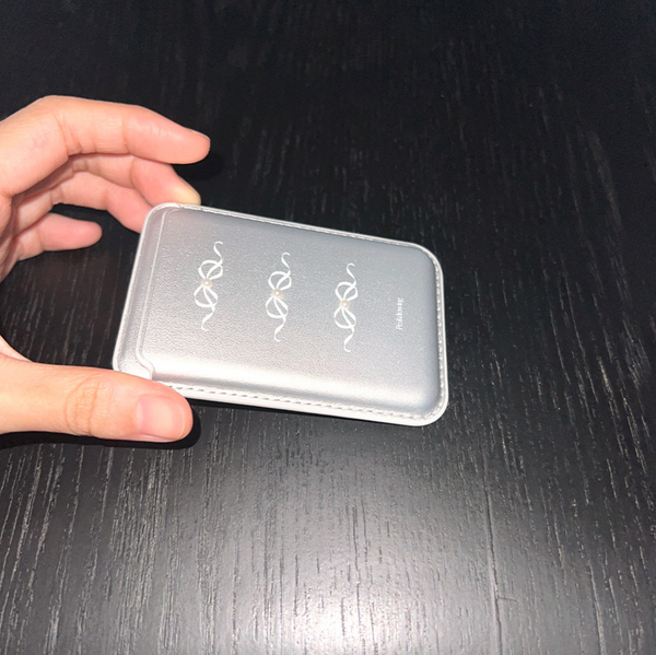 [Peakdrawing] Ribbon Mood Silver MagSafe Card Slot