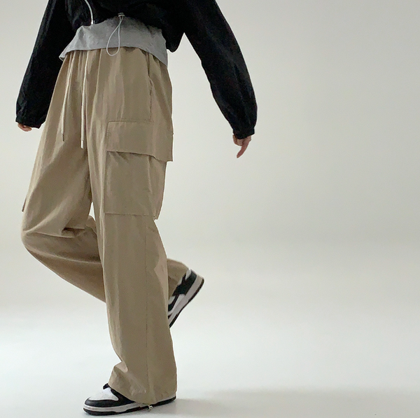 [CREAM CHEESE] Nylon Two-way String Jogger Pants