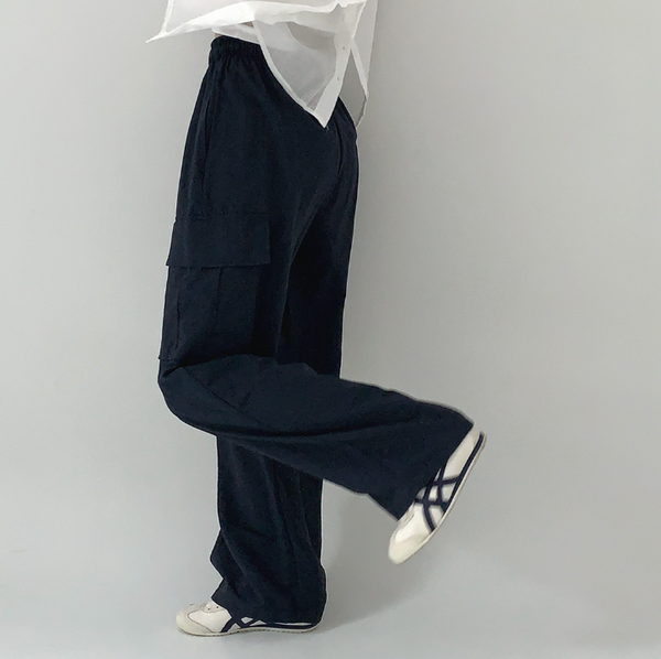 [CREAM CHEESE] Nylon Two-way String Jogger Pants