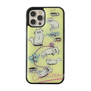 [MAZZZZY] Cat & Tea Epoxy Phone Case