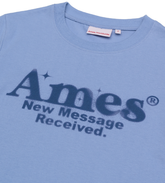 [Ames] ROUND HEM CROP TEE BLUE