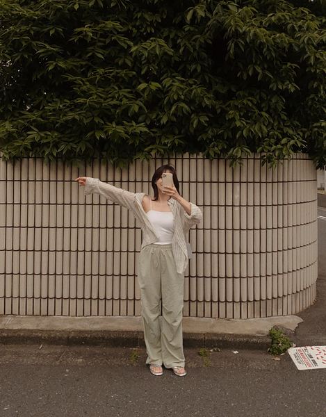 [SLOWAND] # SLOWMADE Cool Summer Washer Wide Pants