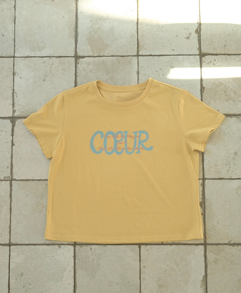 [HOTEL PARIS CHILL] Paper Heart T-Shirt (Vanilla)